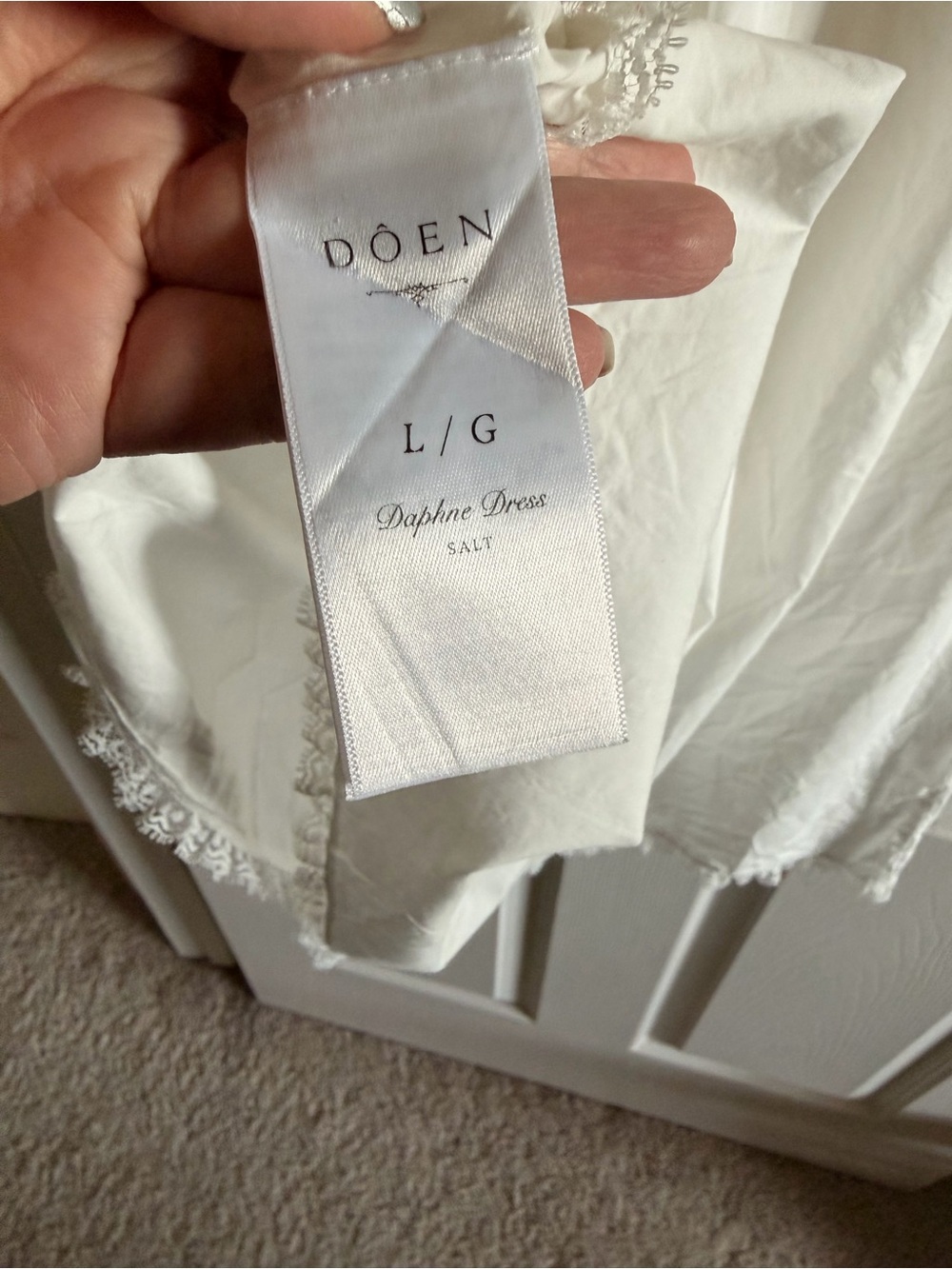 Doen Daphne Dress in Salt (White) - Picture 8 of 9